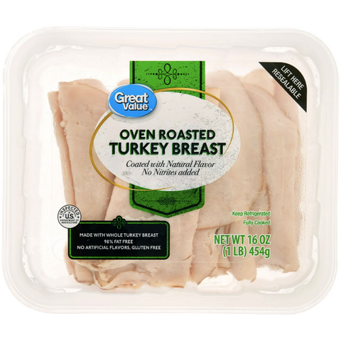 Great Value Oven Roasted Turkey Breast, Family Size, 16 oz