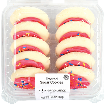 Frosted Sugar Cookies Pastry, Pink, 13.5 oz, 10 Count