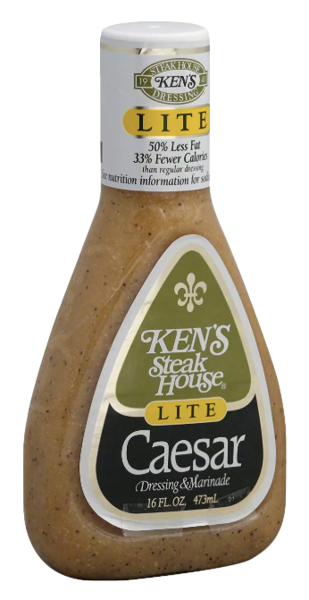 Ken's Steak House Lite Caesar Salad Dressing, 16oz