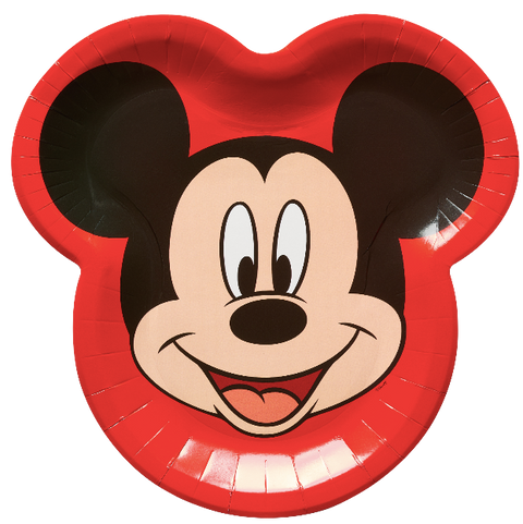 Mickey Mouse-Shaped Paper Dinner Plates, 8 Ct - Water Butlers