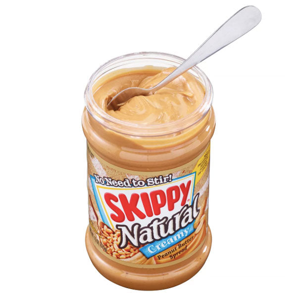 Skippy Natural Creamy Peanut Butter, 15 oz - Water Butlers