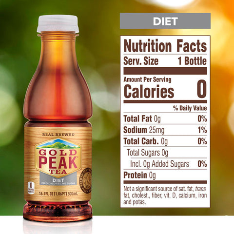 Gold Peak Diet Iced Tea, 16.9 fl oz, 6 Pack