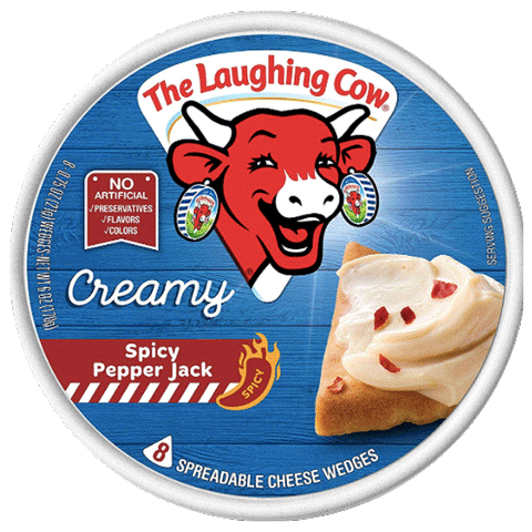 The Laughing Cow Swiss Cheese Spread, Spicy Pepper Jack - 6 oz - Water Butlers