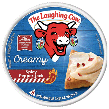 The Laughing Cow Swiss Cheese Spread, Spicy Pepper Jack - 6 oz