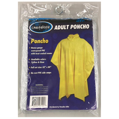 Coastalista Rain Poncho, Adult Size - Water Butlers