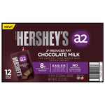 Hershey's a2 Milk Aseptic 2% Reduced Fat Chocolate Milk, 8 oz, 12 Count