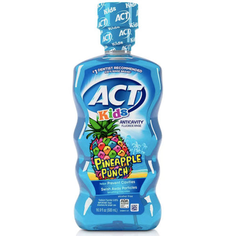 ACT Kids Anticavity Wild Pineapple Punch Fluoride Mouthwash, 16.9 oz