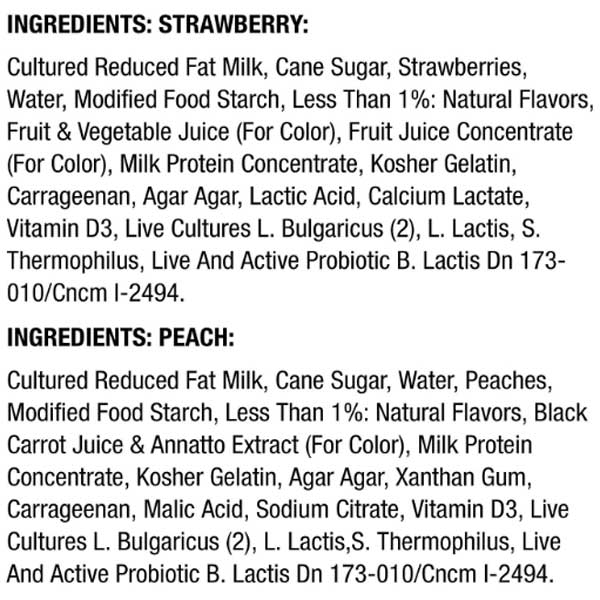 Dannon Activia Peach and Strawberry Probiotic Yogurt, 12 Ct - Water Butlers