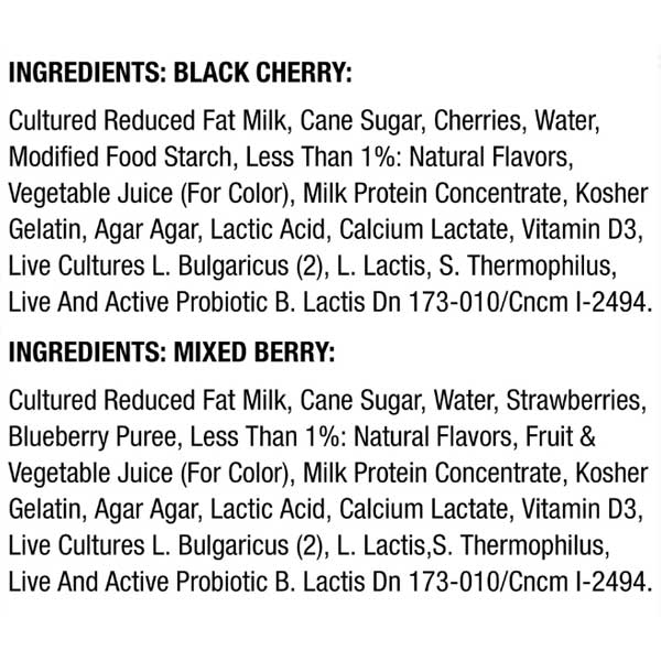 Activia Strawberry and Blueberry Probiotic Yogurt, Lowfat Yogurt Cups, 4  oz, 12 Count