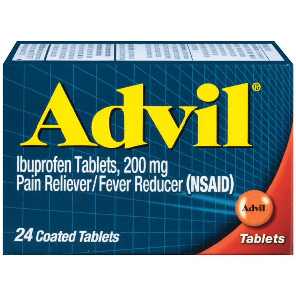 Advil Coated Tablets Pain Reliever and Fever Reducer, 24 Count