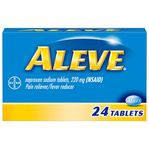 Aleve Caplets Naproxen Sodium Pain Reliever ‐ 24 Count