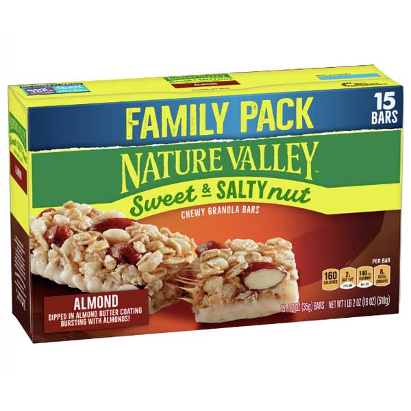Nature Valley Sweet & Salty Nut Almond Granola Bars, 15 Ct - Water Butlers