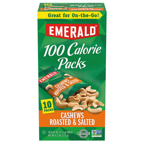 Emerald Nuts Cashews Roasted and Salted, 10 Count