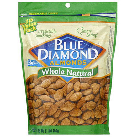 Blue Diamond Almonds, Whole Natural, 14 oz.