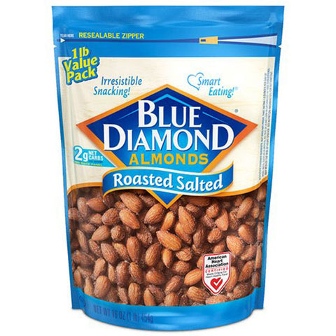 Blue Diamond Almonds, Roasted Salted, 14 oz