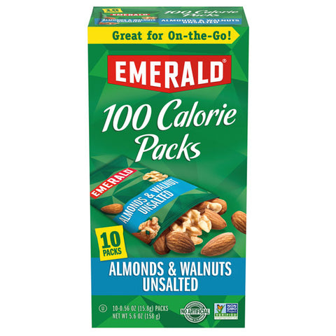 Emerald Nuts Natural Almonds and Walnuts Unsalted, 10 Count