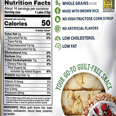 Quaker Rice Cakes, Apple Cinnamon, 6.53 oz - Water Butlers