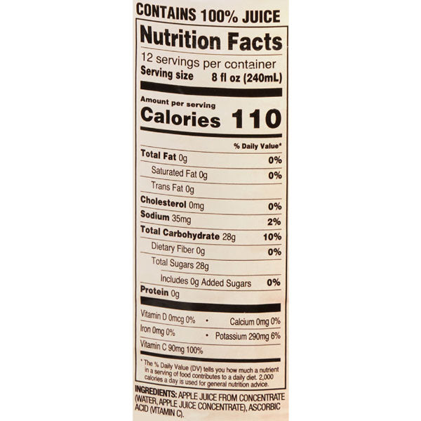 Nutrients of apple juice hotsell