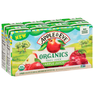 Apple & Eve Organics, Apple Juice, 6.75 fl-oz, 8 Count