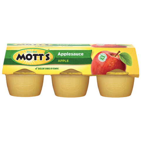 Mott's Applesauce Apple, 4 oz Cups, 6 Ct - Water Butlers