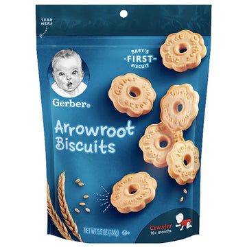 Gerber Arrowroot Biscuits, 5.5 oz