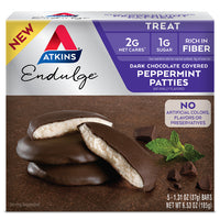 Atkins Endulge, Dark Chocolate Covered Peppermint Patties, 5 Count