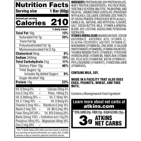 Atkins Endulge, Caramel Nut Chew Bar, Keto Friendly, 5 Count