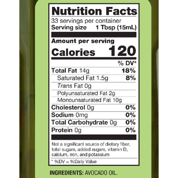 BetterBody Foods Pure Avocado Oil, 33.8 fl oz - Water Butlers