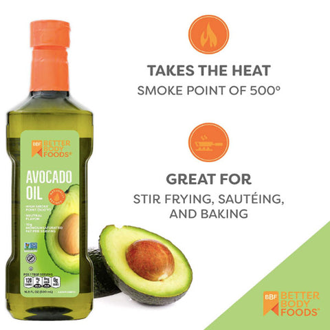 BetterBody Foods Pure Avocado Oil, 16.9 oz - Water Butlers