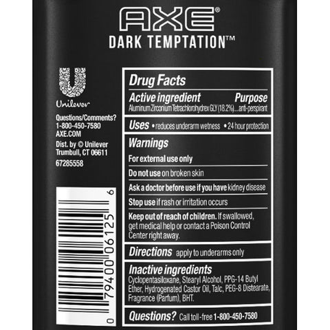 Axe Dark Temptation All-Day Dry Antiperspirant & Deodorant Stick, 2.7 oz