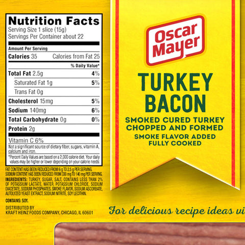 Oscar Mayer Turkey Bacon Vacuum Pack, 12 oz