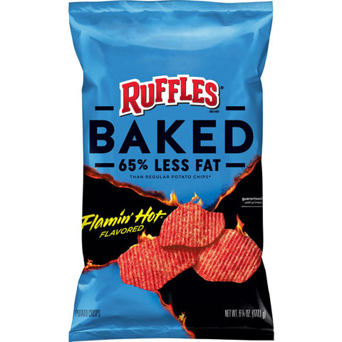 Ruffles Baked Flamin' Hot Flavored Potato Crisps, 6.25 oz