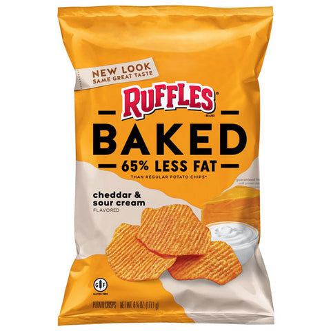 Ruffles Baked Cheddar & Sour Cream Potato Crisps, 6.25 oz.