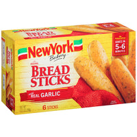 New York Bakery Original Bread Sticks with Real Garlic, 6 Count
