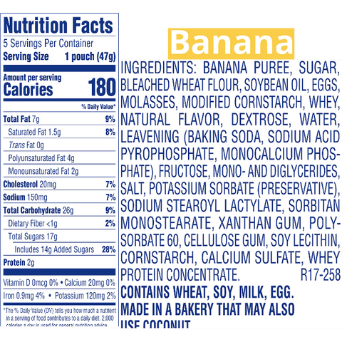 Entenmann's Little Bites, Banana Muffins, 5 Ct - Water Butlers