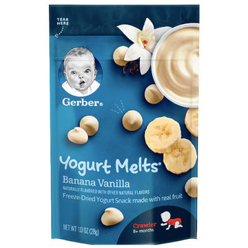 Gerber Yogurt Melts, Banana Vanilla 1 oz