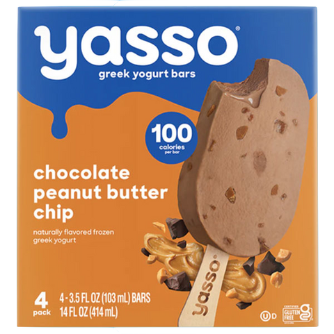 Yasso Chocolate Peanut Butter Chip Greek Yogurt Ice Cream Bars, 4 Ct