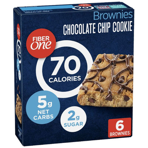 Fiber One Chocolate Chip Cookie Brownies, 6 Count