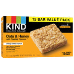 KIND Bars, Oats & Honey Healthy Grain Bars, Gluten free, Value Pack, 15 Count