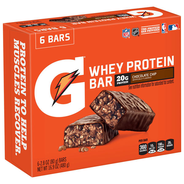 Is it Tree Nut Free Gatorade Chocolate Chip Whey Protein Bars, Protein