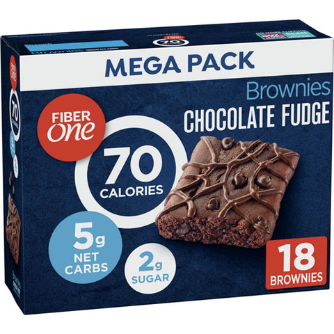 Fiber One Brownies, Chocolate Fudge, 70 Calorie Bar, 18 Count