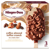 Haagen Dazs Ice Cream Bars, Coffee Almond Toffee Crunch, 3 Ct