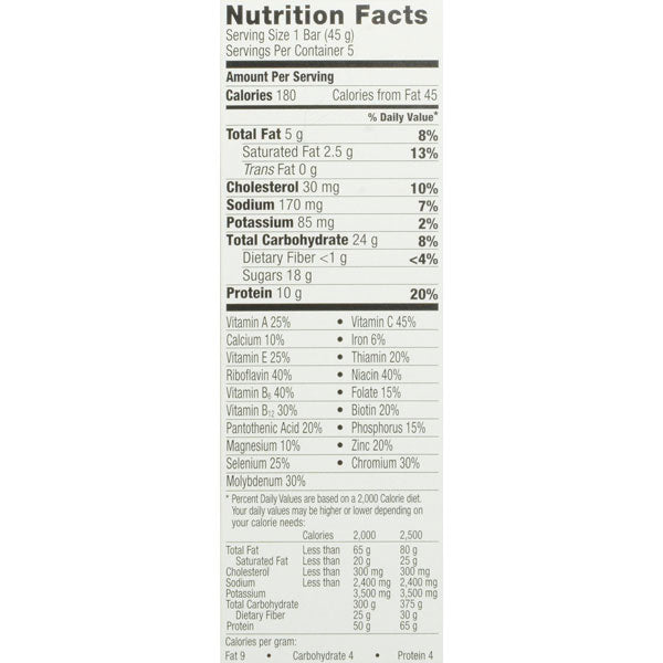 ZonePerfect Protein Bar Chocolate Chip Cookie Dough, 7.9oz, 5 Count
