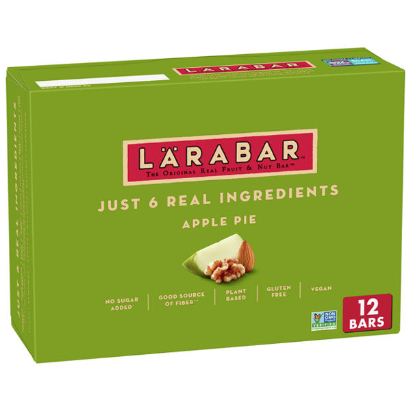 Larabar Apple Pie, Gluten Free Vegan Fruit & Nut Bars, 12 Count