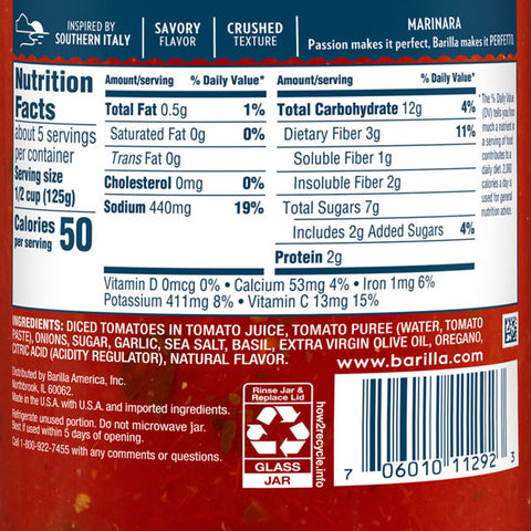 Barilla® Classic Marinara Tomato Pasta Sauce, 24 oz