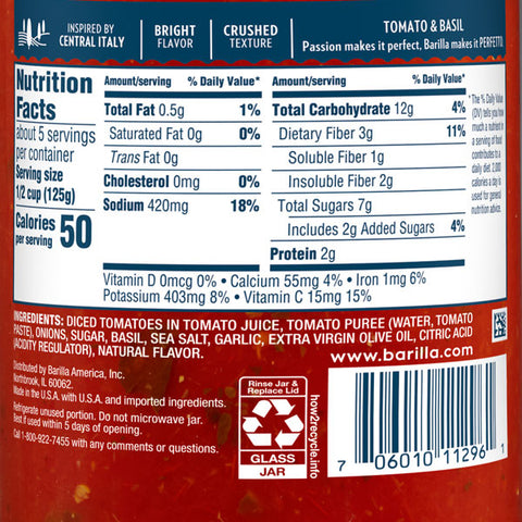 Barilla® Tomato & Basil Pasta Sauce, 24 oz