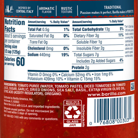 Barilla® Traditional Tomato Pasta Sauce, 24 oz