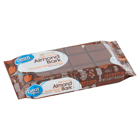 Great Value Chocolate Almond Bark, 24 oz