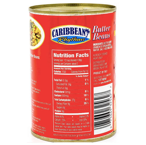 Caribbeans Rhythms Butter Beans, 14.1 oz - Water Butlers