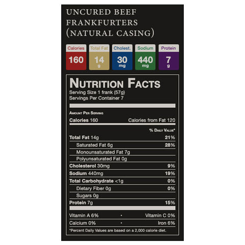 Boar's Head Uncured Beef Frankfurters, 14 oz